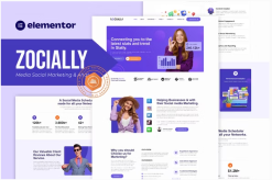 Zocially - Social Media Marketing & Analythic Elementor Template Kit
