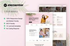 Flourishia - Feminine Business Coaching Elementor Pro Template Kit