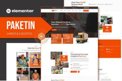Paketin - Cargo and Logistics Elementor Template Kit