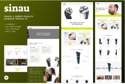 Sinau - Shaving & Barbers Products Elementor Template Kit