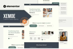 Xemoe - Digital Creative Agency Elementor Template Kit