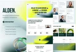 Alden - Personal Creative Portfolio Elementor Template Kit