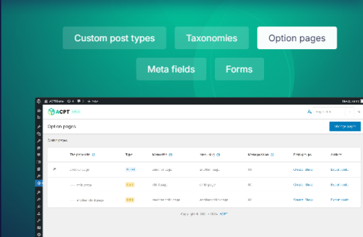 ACPT Pro Wordpress plugin