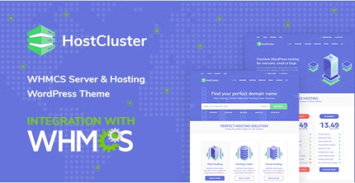 HostCluster E28093 WHMCS Server Hosting WordPress Theme