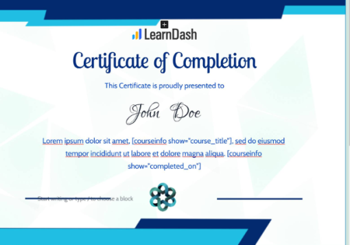 LearnDash LMS Certificate Builder Add on