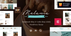 Melania | Handmade Blog & Crafts Shop Artistic WordPress Theme 2.13