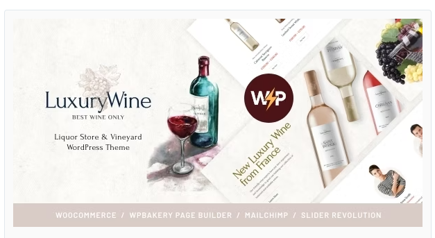 Luxury Wine | Liquor Store & Vineyard WordPress Theme + Shop