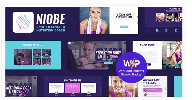 Niobe | A Gym Trainer & Nutrition Coach WordPress Theme