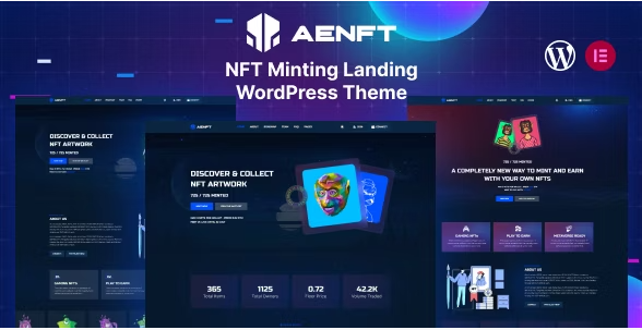 Aenft - NFT Minting Collection WordPress Theme 1.0 3 20 3