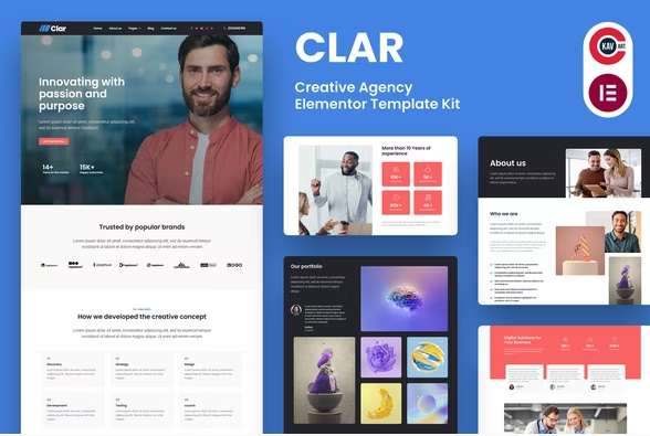 Clar - Digital Agency Elementor Template Kit