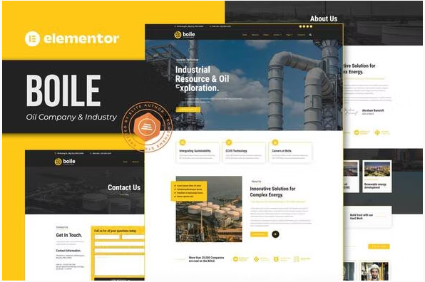 Boile - Oil Company & Industry Elementor Template Kit