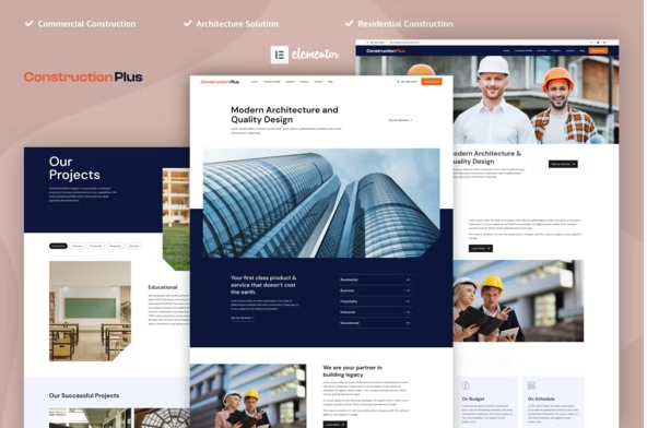Construction Plus - Construction Elementor Template Kit