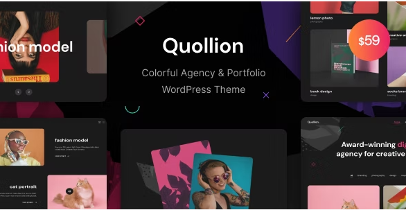 Quollion - Colorful Agency & Portfolio WordPress Theme 1.0