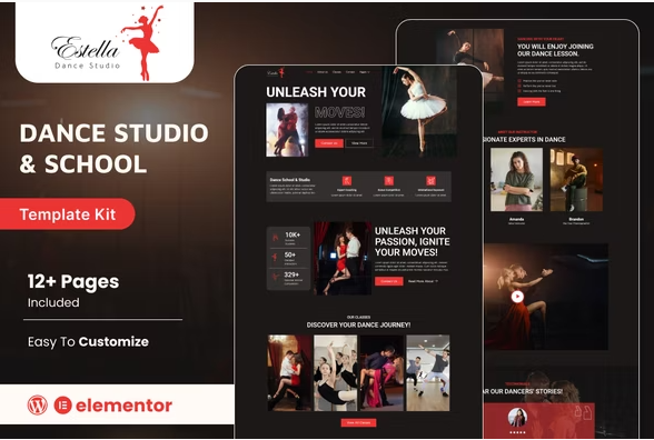 Estella - Dance School & Studio Elementor Template Kit