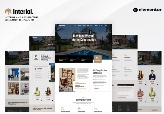 Interial - Interior & Architecture Elementor Template Kit