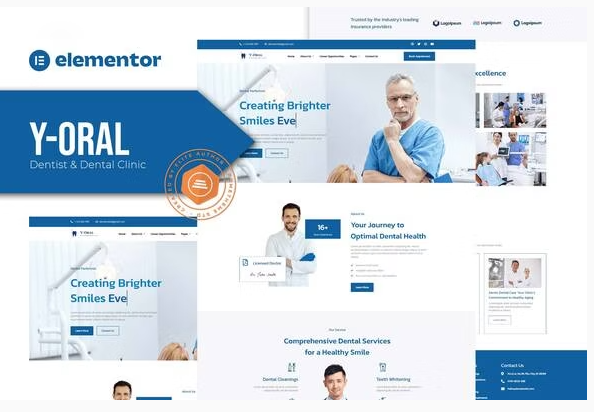Y-Oral - Dentist & Dental Clinic Elementor Template Kit