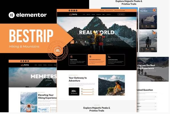 Bestrip - Hiking & Mountain Elementor Template Kit