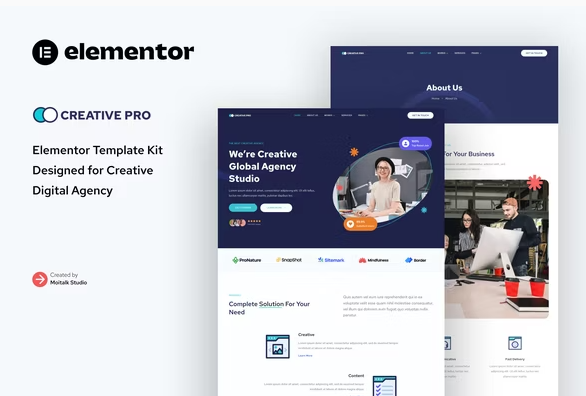 Creativepro - Creative Agency Studio Elementor Template Kit