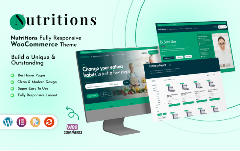 Nutritions - Nutritional Counseling WordPress Theme WooCommerce Theme