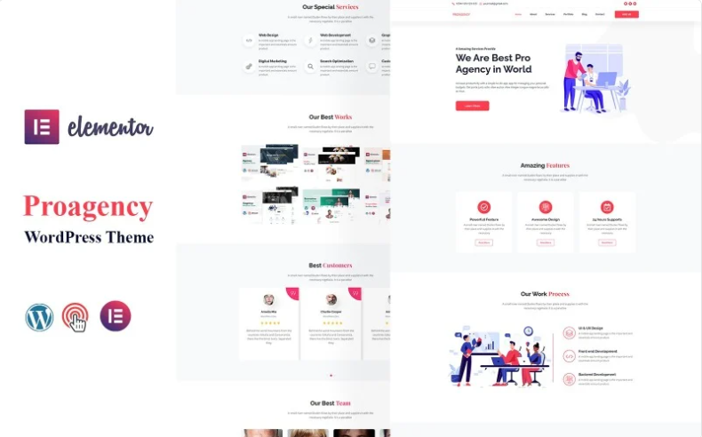 Proagency Creative Agency IT Elementor WordPress Theme