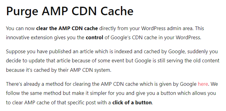 Purge AMP CDN Cache 2.0.6