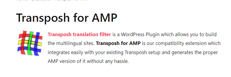 Transposh for AMP 1.0.0