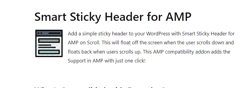 Smart Sticky Header for AMP 1.0.4