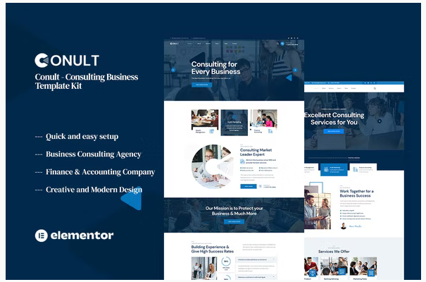 Conult - Consulting Business Elementor Template Kit