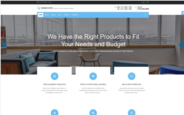 Windoori - Windows & Doors Production Company Joomla Template 1 Windoori - Windows & Doors Production Company Joomla Template