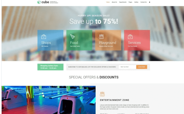 Cube - Shopping Mall Joomla Template 1 Cube - Shopping Mall Joomla Template