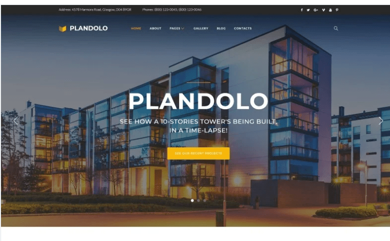Plandolo - Construction Company Joomla Template 1 Plandolo - Construction Company Joomla Template