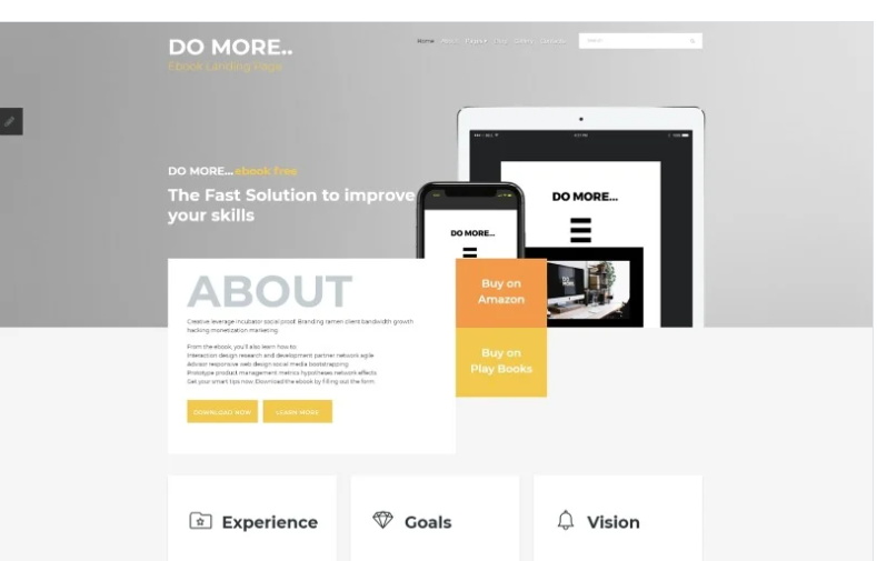 eBook Landing Page Joomla Template 1 eBook Landing Page Joomla Template