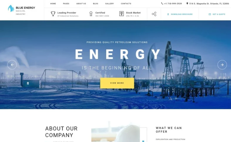 Blue Energy - Industrial Company Ready-To-Use Joomla Template 1 Blue Energy - Industrial Company Ready-To-Use Joomla Template