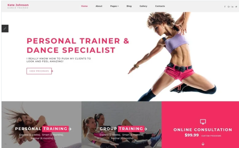 Kate Johnson - Dance Trainer Joomla Template 1 Kate Johnson - Dance Trainer Joomla Template