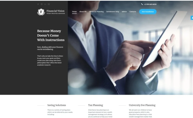 Financial Advision Joomla Template 6 Financial Advision Joomla Template