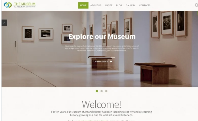 The Museum - Art & History Museum Responsive Joomla Template 1 The Museum - Art & History Museum Responsive Joomla Template