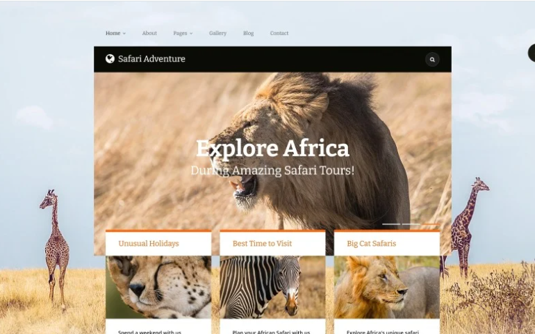 Safari Adventure Joomla Template 1 Safari Adventure Joomla Template