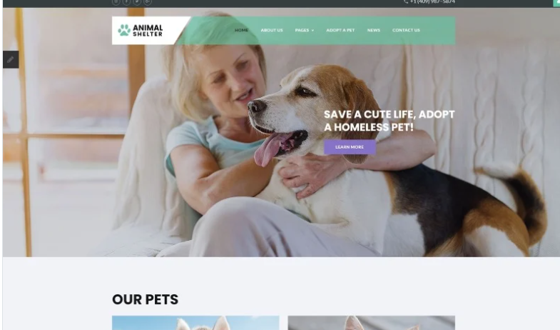 Animal Shelter Joomla Template 1 Animal Shelter Joomla Template