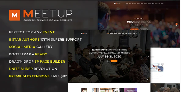 MeetUp Conference Event Joomla Template 1 MeetUp Conference Event Joomla Template