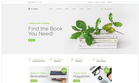 BOOKKA - Books Shop OpenCart Template 1 BOOKKA - Books Shop OpenCart Template