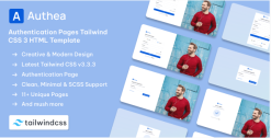 Authea - Authentication Pages Tailwind CSS 3 HTML Template