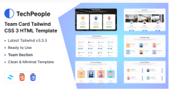 TechPeople - Team Cards Tailwind CSS 3 HTML Template