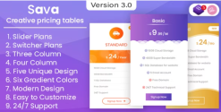 Sava - HTML Pricing Tables and Plans