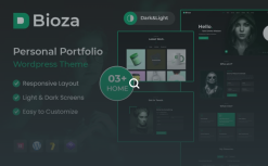 Bioza - Personal Portfolio Landing Page WordPress Theme