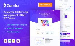 Zomia - CRM Software Elementor WordPress Theme