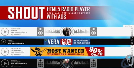prev Shout html5 radio player with ads
