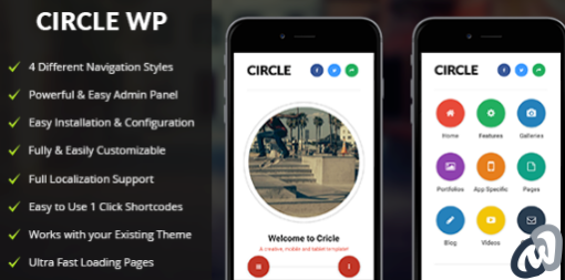 Circle Mobile Mobile WordPress Theme