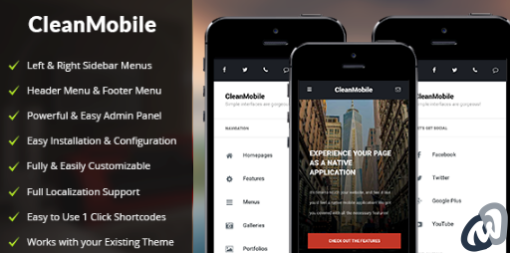 Clean Mobile Mobile WordPress Theme