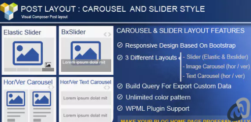 PW Carousel Slider Post Layout For Visual Composer