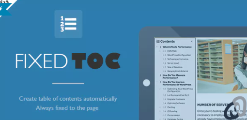 Fixed TOC table of contents for WordPress plugin